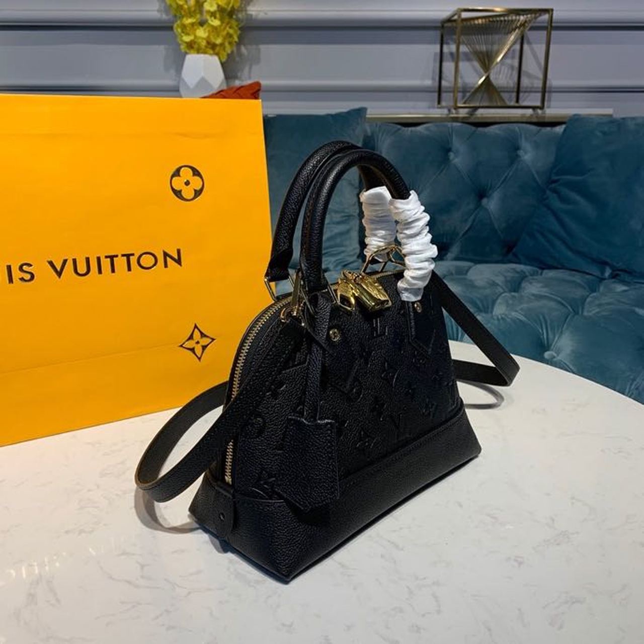 Louis Vuitton Neo Alma Burberry Monogram Empreinte Canvas Black For Women,  Shoulder And Crossbody Bags 9.8in/25cm Louis Vuitton M44829