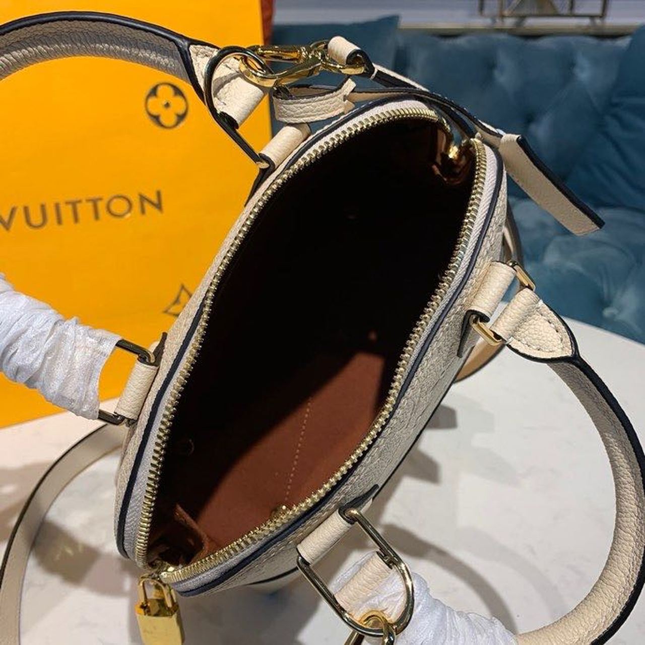 Louis Vuitton Neo Alma Monogram Empreinte Creme For Women,  Shoulder And Crossbody Bags 9.8in/25cm Louis Vuitton M44858