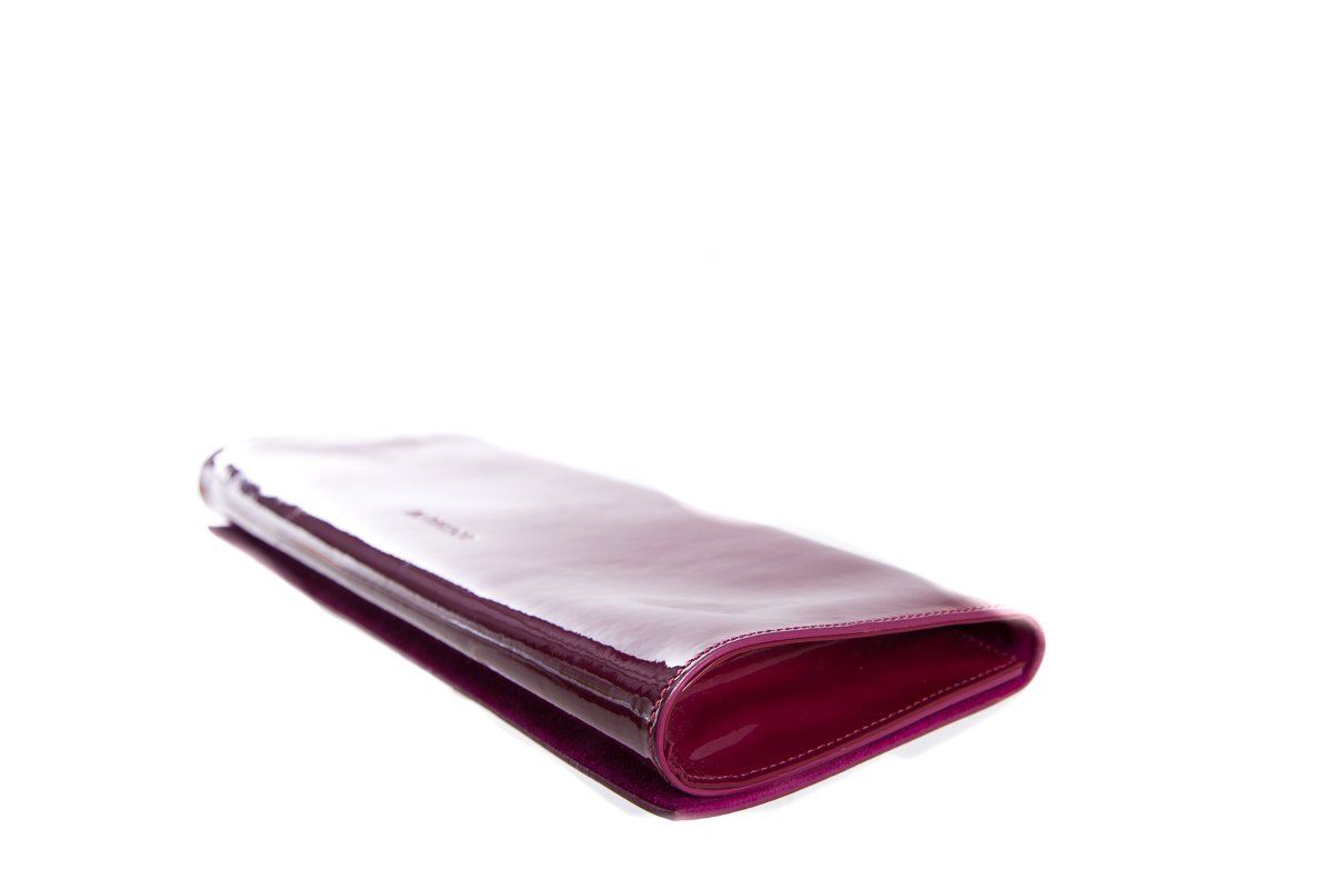 Jil Sander Magenta Patent Leather Clutch