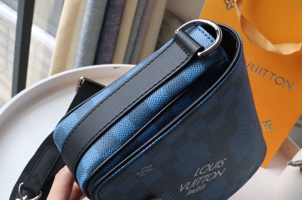 Louis Vuitton StuGLAMIo Messenger Damier Graphite Blue For Men, Bags, Shoulder And Crossbody Bags 9.3in/25.3cm Louis Vuitton N50026