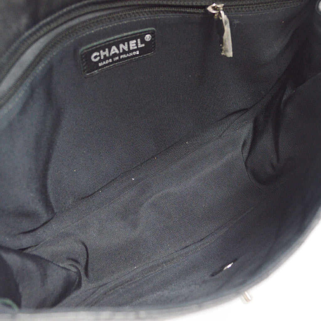 Chanel 2012-2013 Black Lambskin Large Hula Hoop Handbag