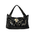 Chanel Black Checkered Leather Shoulder Bag Shopper Tote