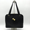 CHANEL Caviar Large CC Shoulder Bag Black  WD012636