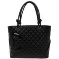 Chanel Black Calfskin Cambon Ligne Tote Handbag