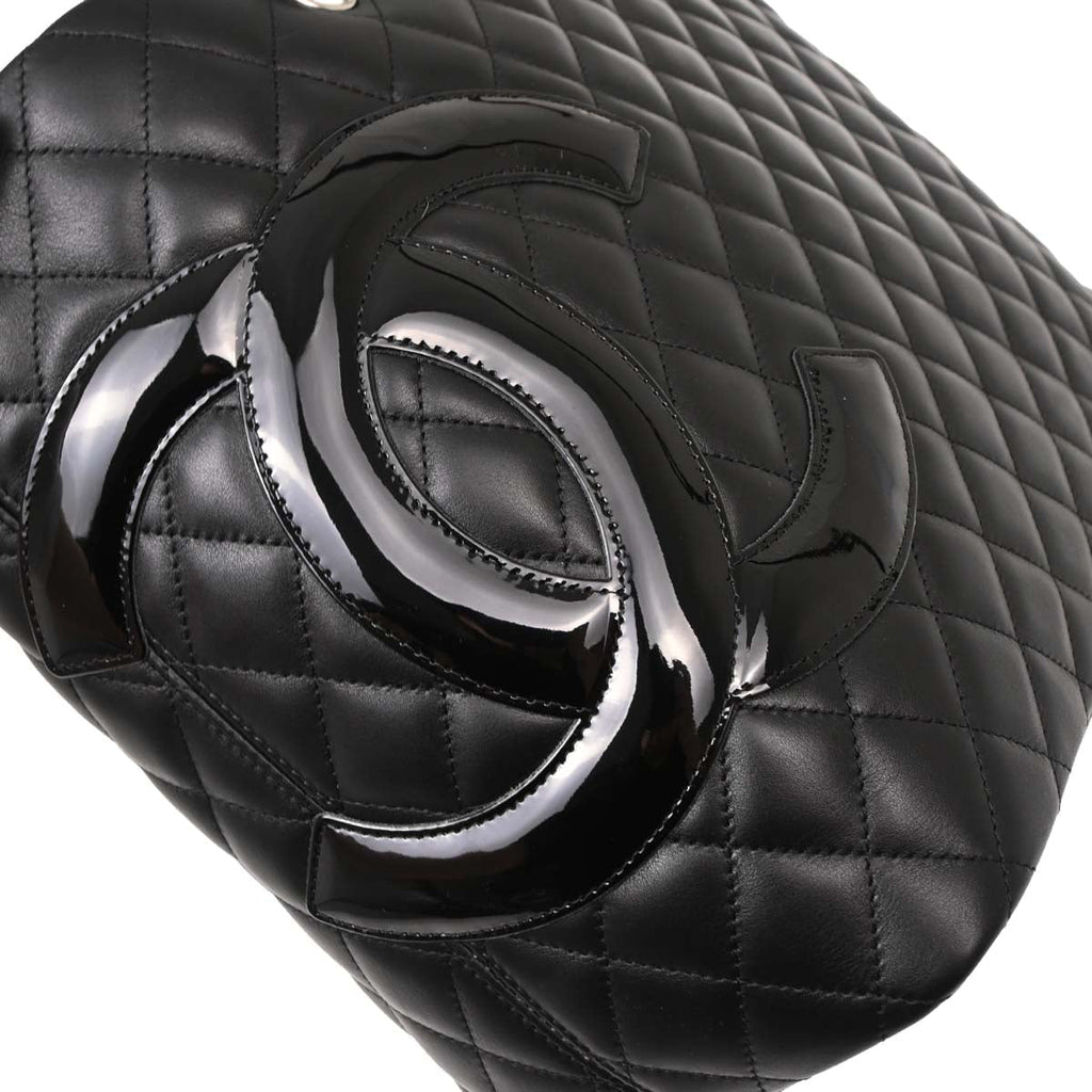 Chanel Black Calfskin Cambon Ligne Tote Handbag