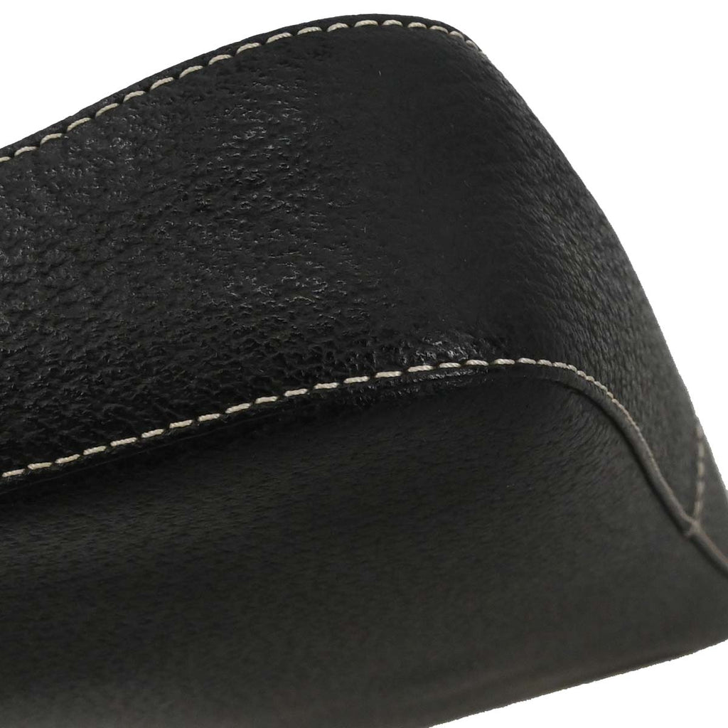 Fendi Black Leather Baguette Handbag