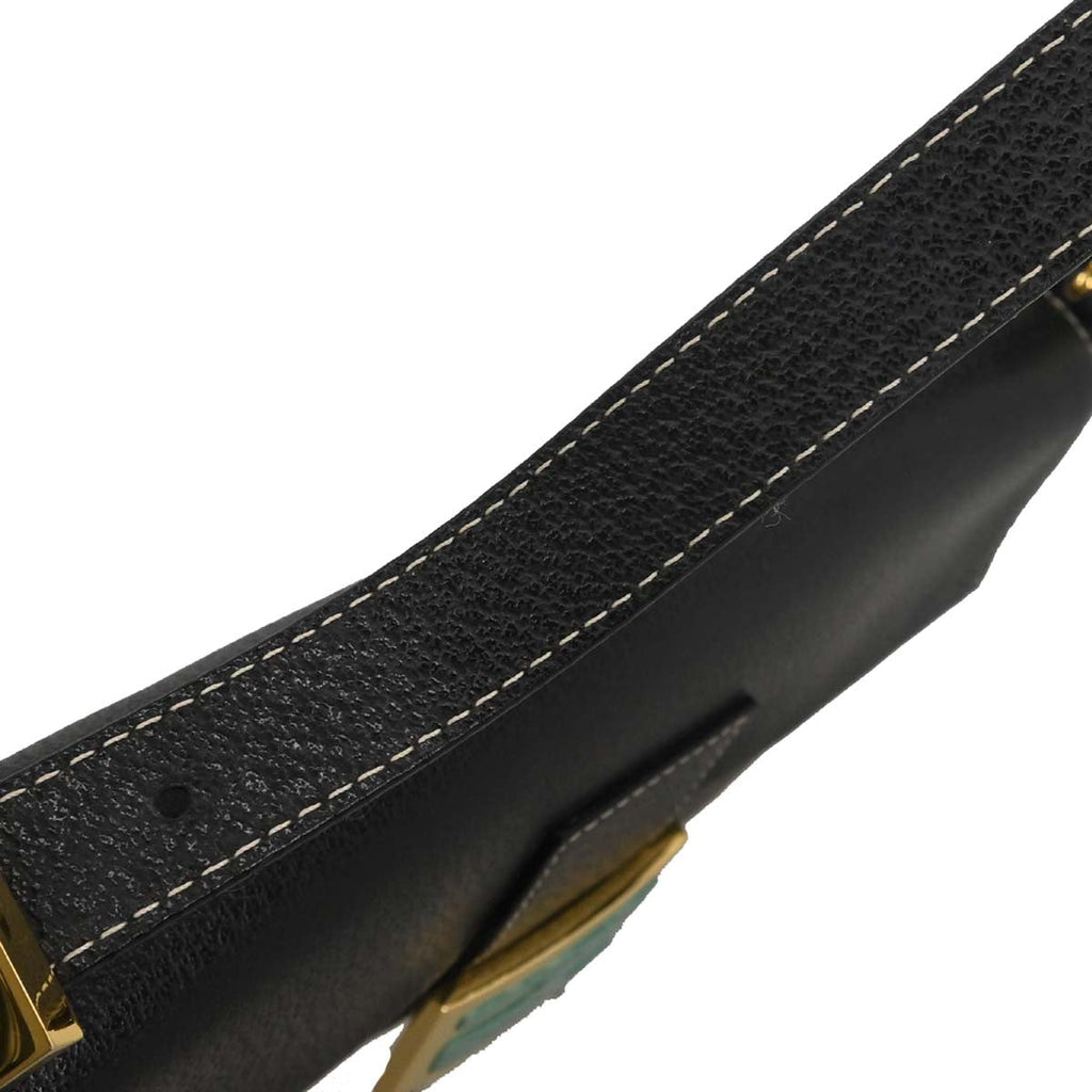 Fendi Black Leather Baguette Handbag