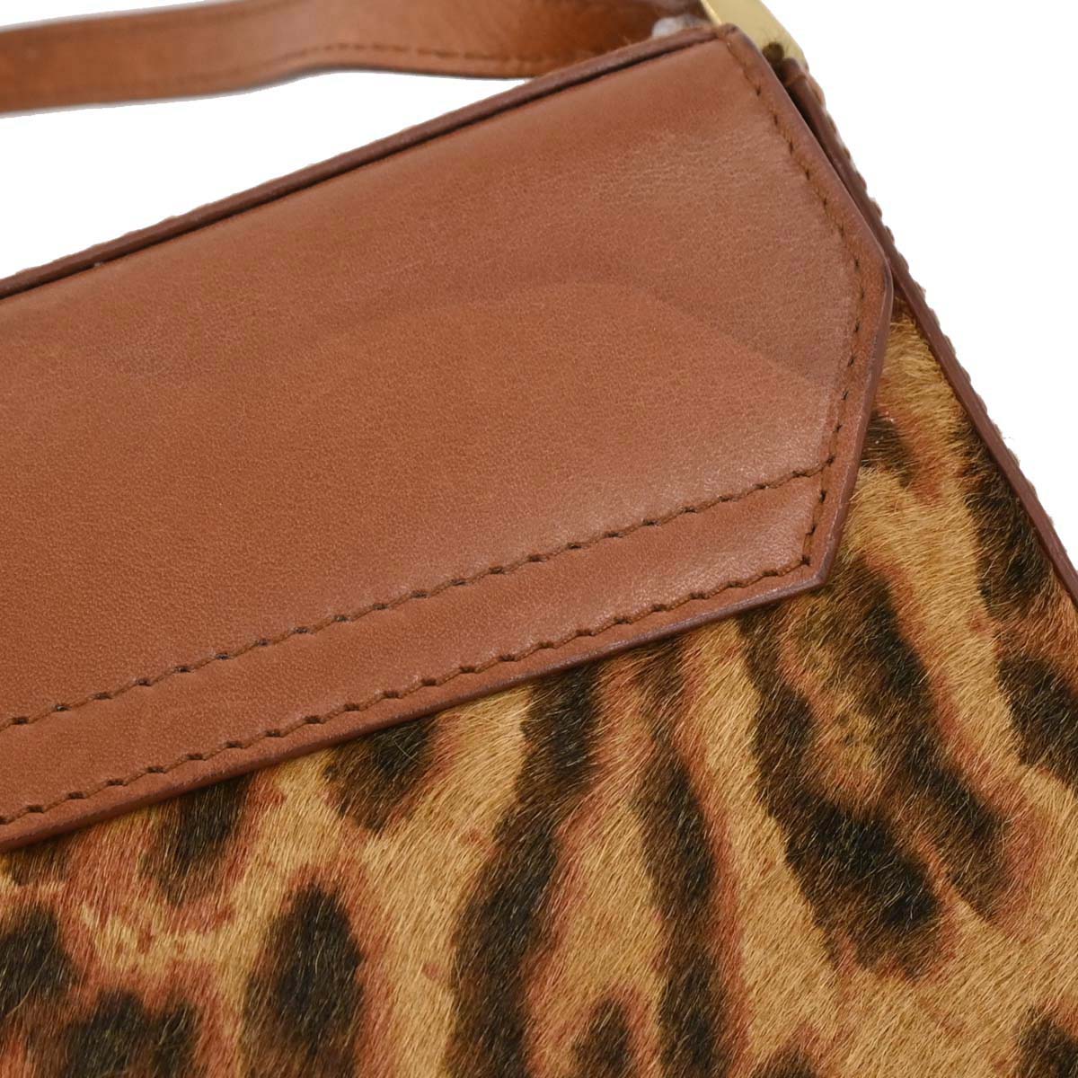 Christian Dior Brown Pony Hair Street Chic Columbus Handbag
