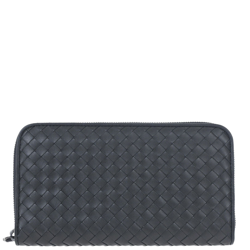 Bottega Veneta Black Intrecciato Wallet