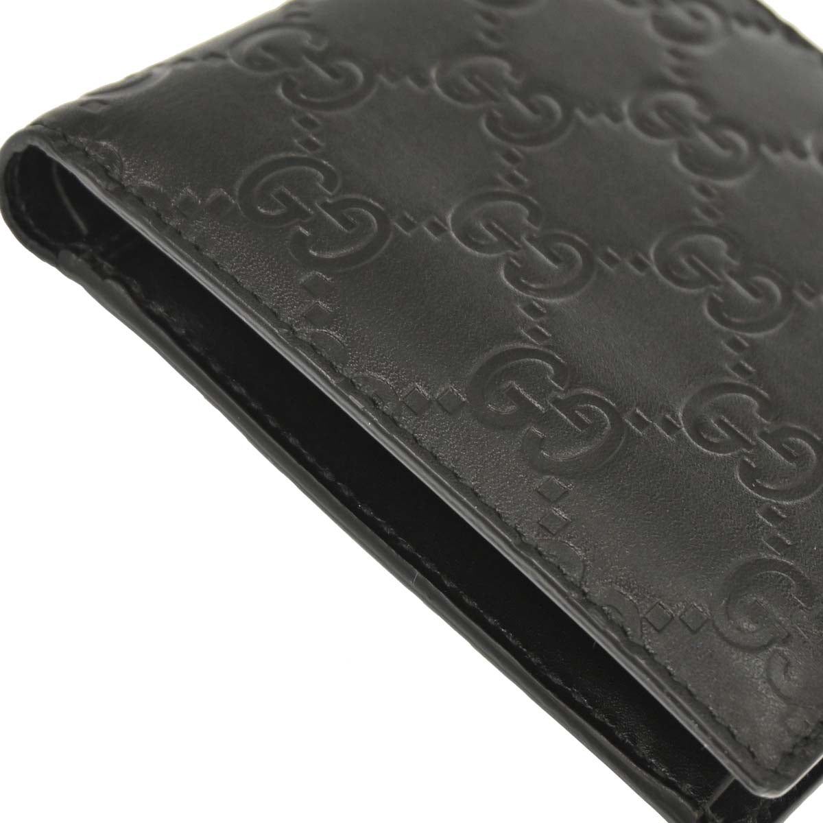 Gucci Black Guccissima Leather GG Wallet