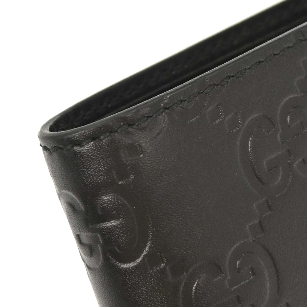 Gucci Black Guccissima Leather GG Wallet