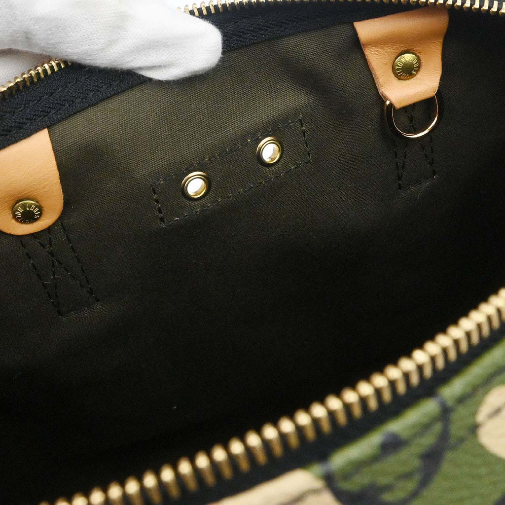 Louis Vuitton Green Monogramouflage Speedy 35 Handbag M95773