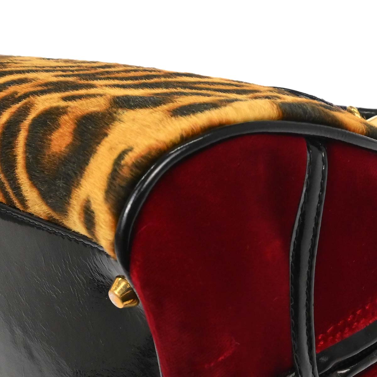 Christian Dior Brown Pony Hair Gambler Dice Handbag