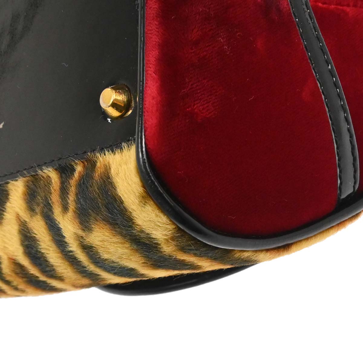 Christian Dior Brown Pony Hair Gambler Dice Handbag