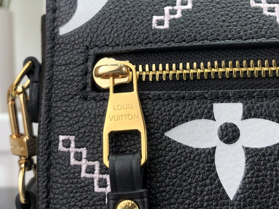 Louis Vuitton Pochette Metis Monogram Empreinte Black For Spring,  Shoulder And Crossbody Bags 9.8in/25cm Louis Vuitton M46028