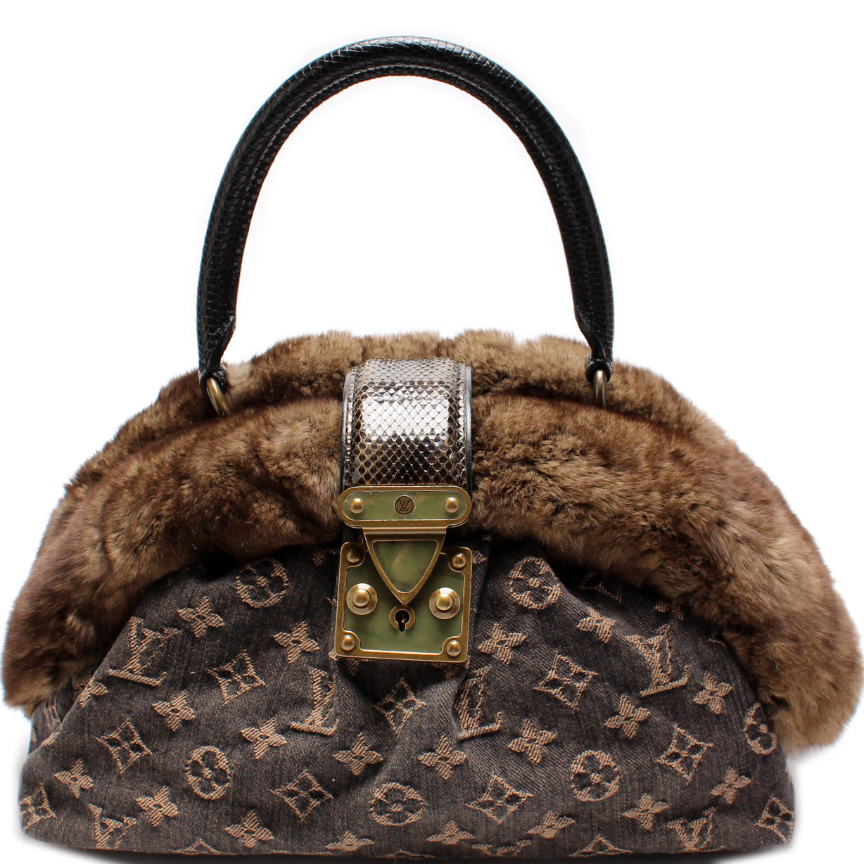 Demi Lune Denim Chinchilla
