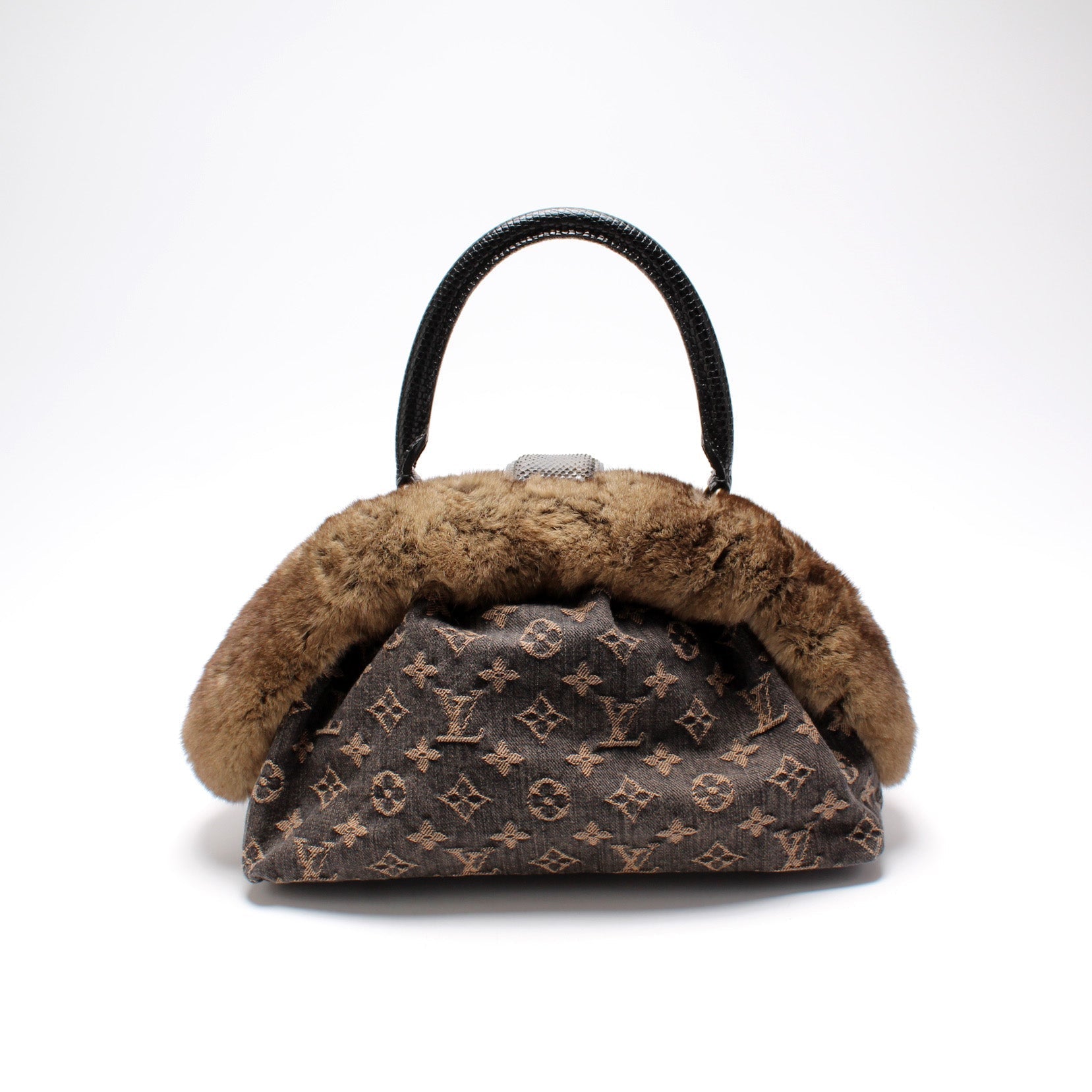 Demi Lune Denim Chinchilla