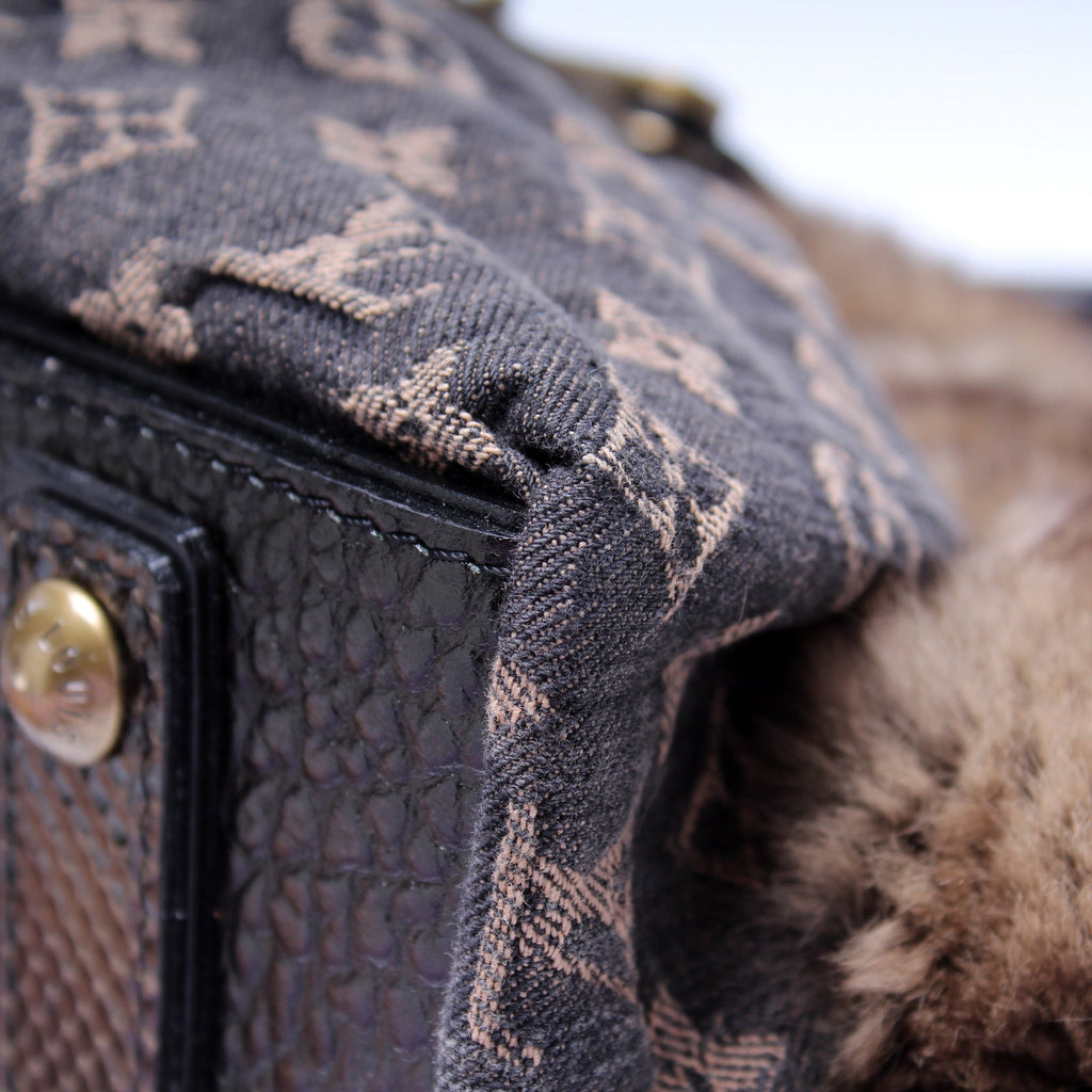 Demi Lune Denim Chinchilla