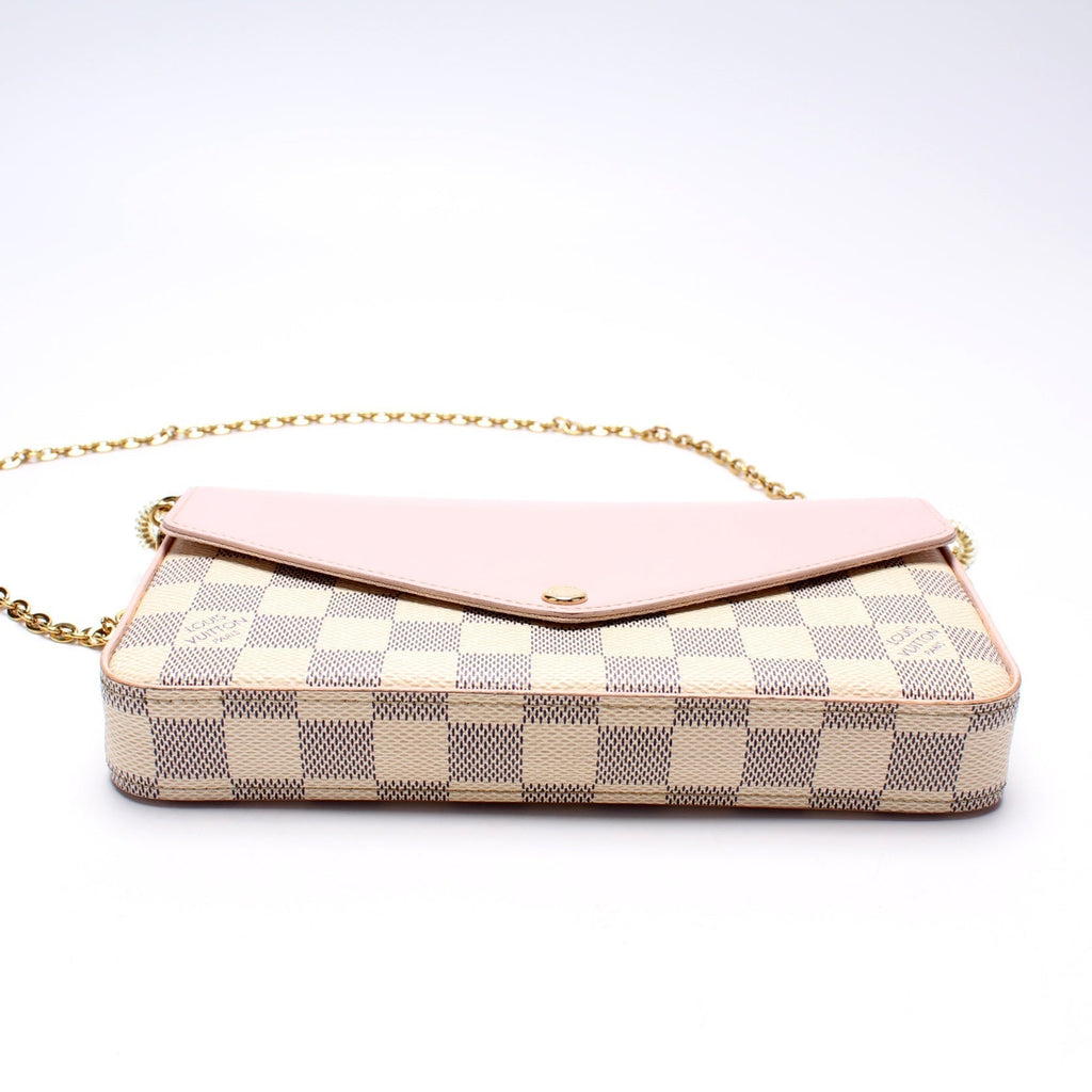 Pochette Felicie Calfskin/Damier Azur