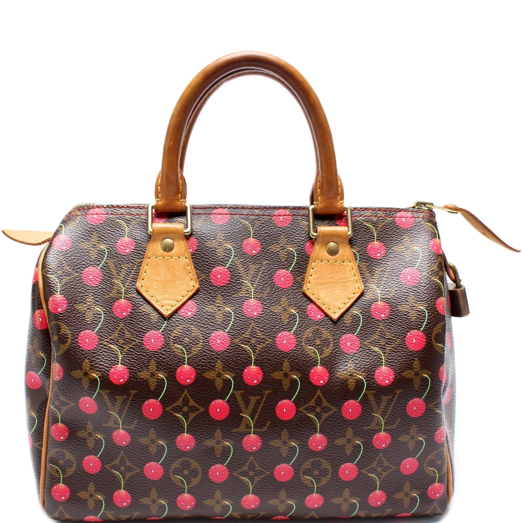 Speedy 25 Cerises Monogram