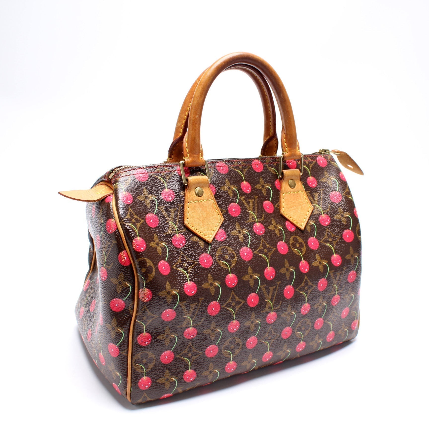 Speedy 25 Cerises Monogram