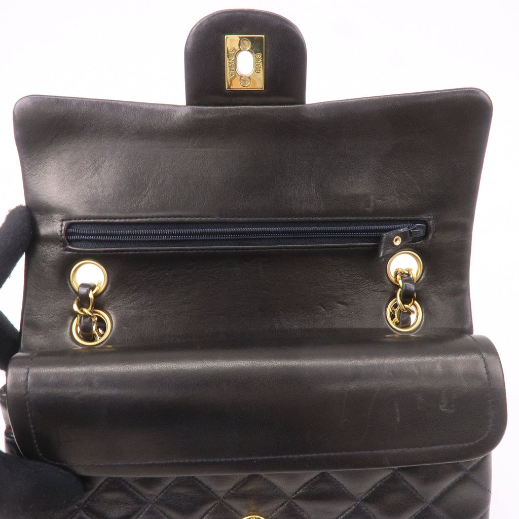 CHANEL Matelasse Lamb Skin 23 Double Flap Shoulder Bag A01113
