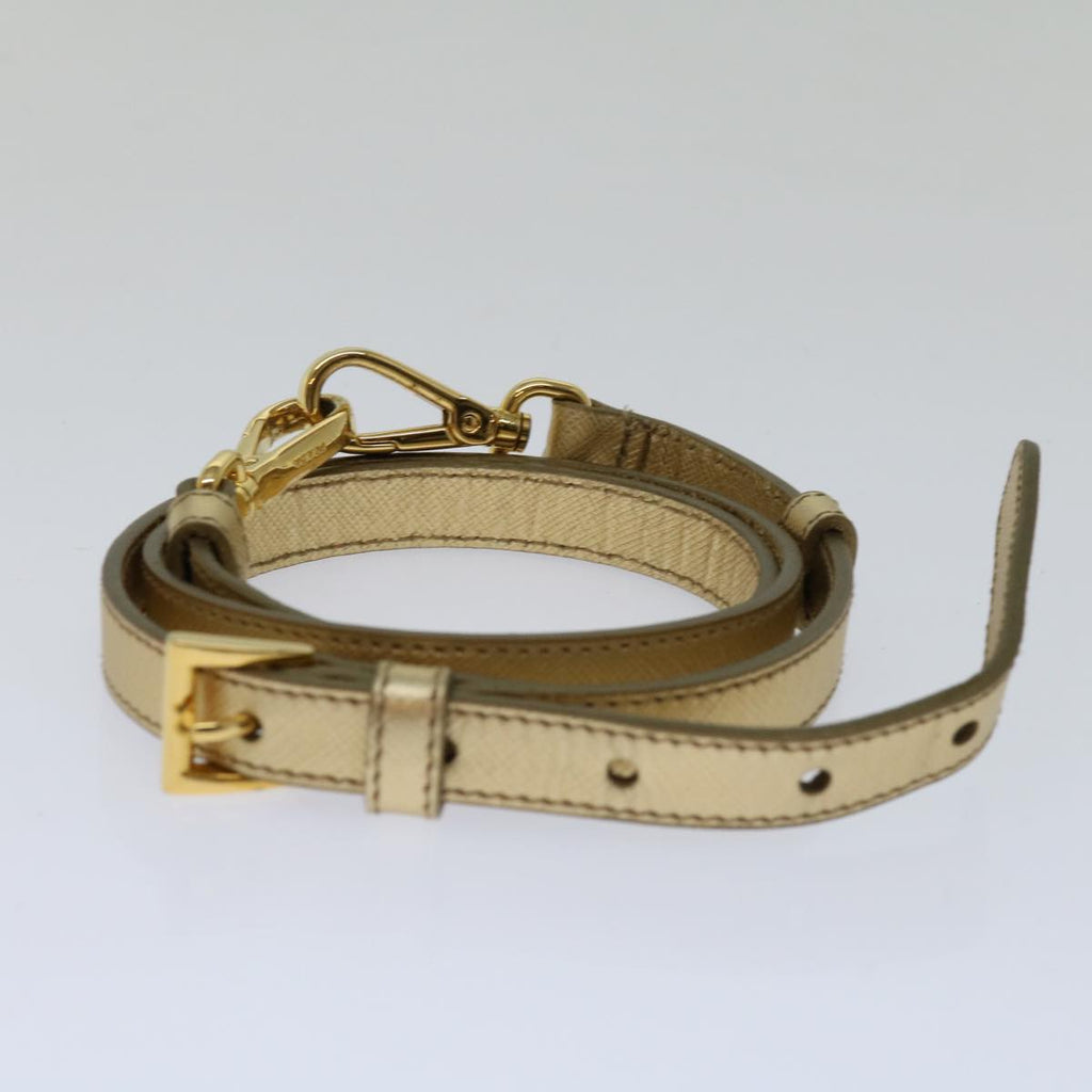 Prada Saffiano Gold Leather Handbag