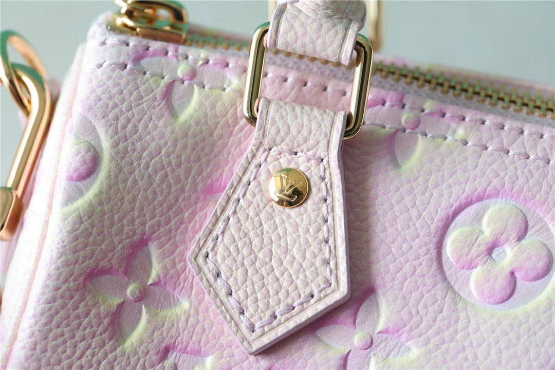 Louis Vuitton Nano Speedy Monogram Empreinte Pink For Women,  Shoulder And Crossbody Bags 16cm/6.3in Louis Vuitton M81508