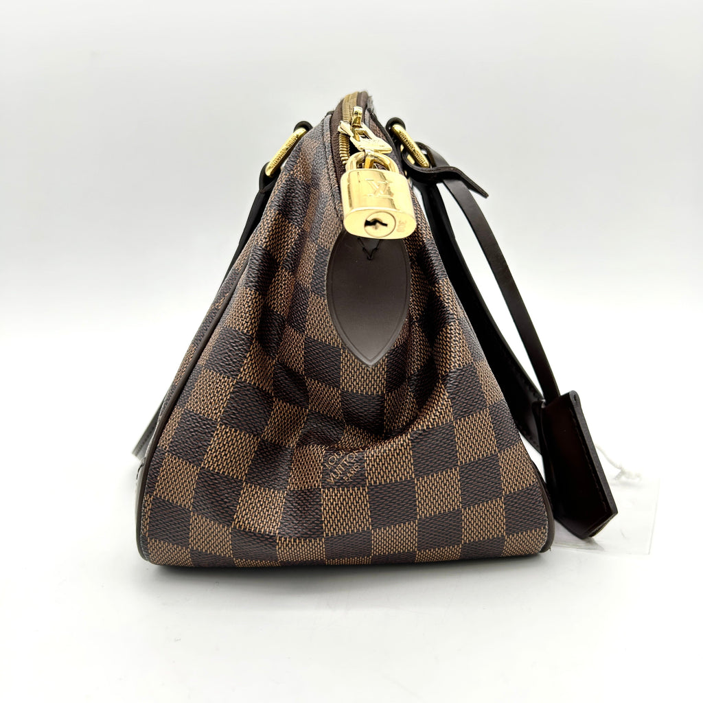 Louis Vuitton Verona PM Shoulder Bag Damie Ebene Leather Brown LA9890