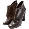 Louis Vuitton Crocodile Leather Ankle Booties Size 38