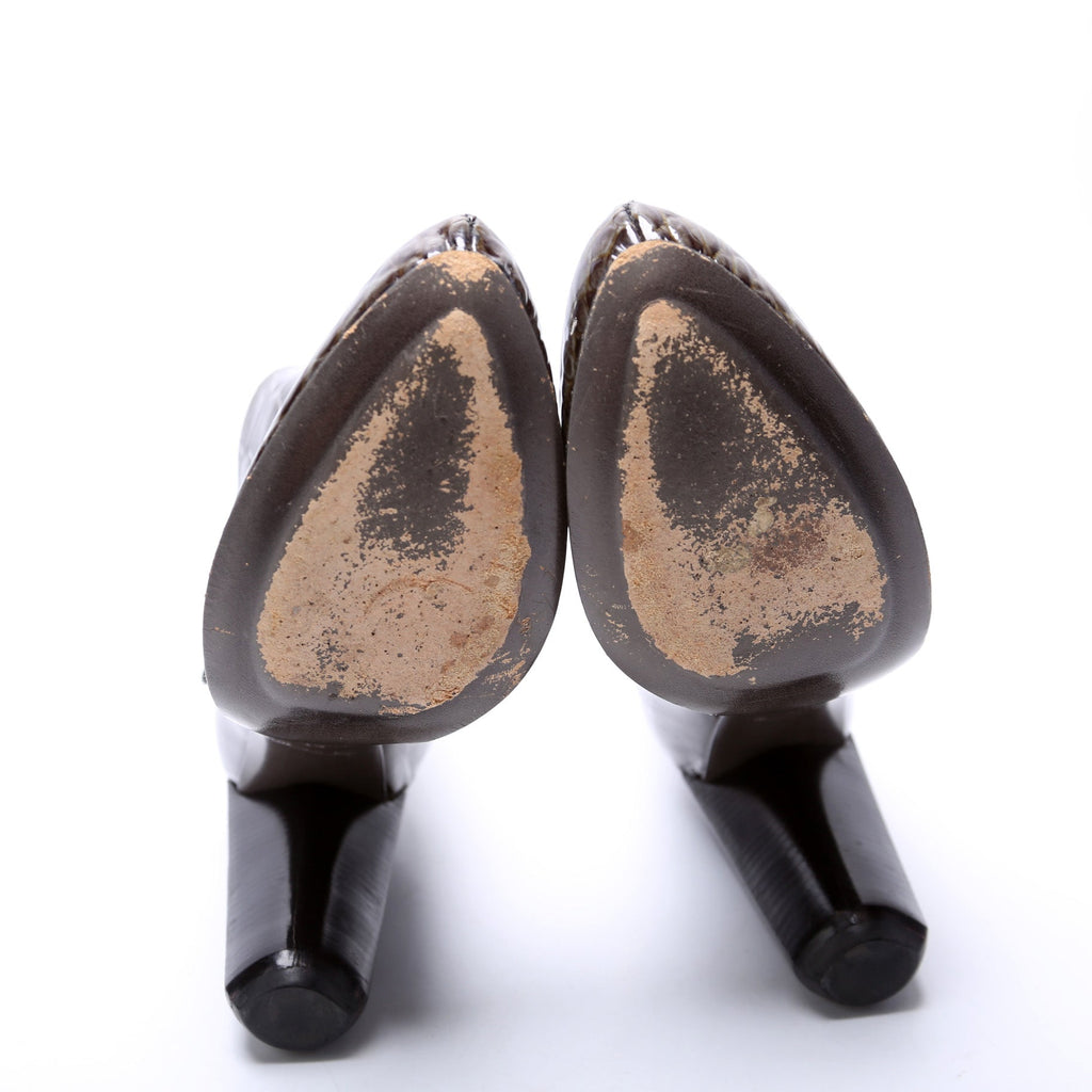 Louis Vuitton Crocodile Leather Ankle Booties Size 38