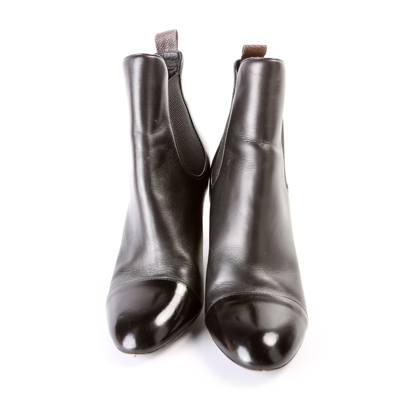 Louis Vuitton Cap Toe Leather Ankle Booties Size 39