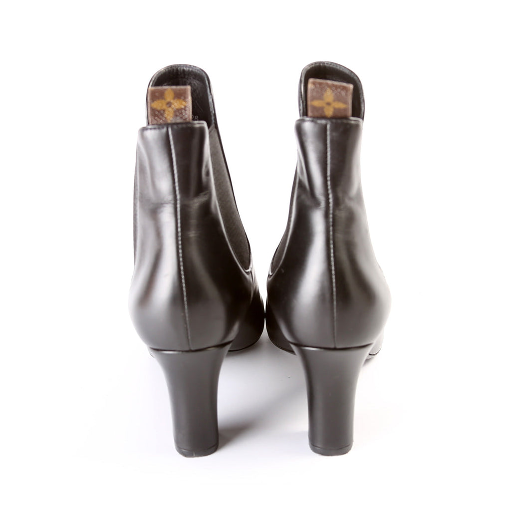 Louis Vuitton Cap Toe Leather Ankle Booties Size 39