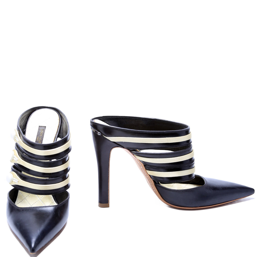 Louis Vuitton Pearl Mule Pumps Size 38