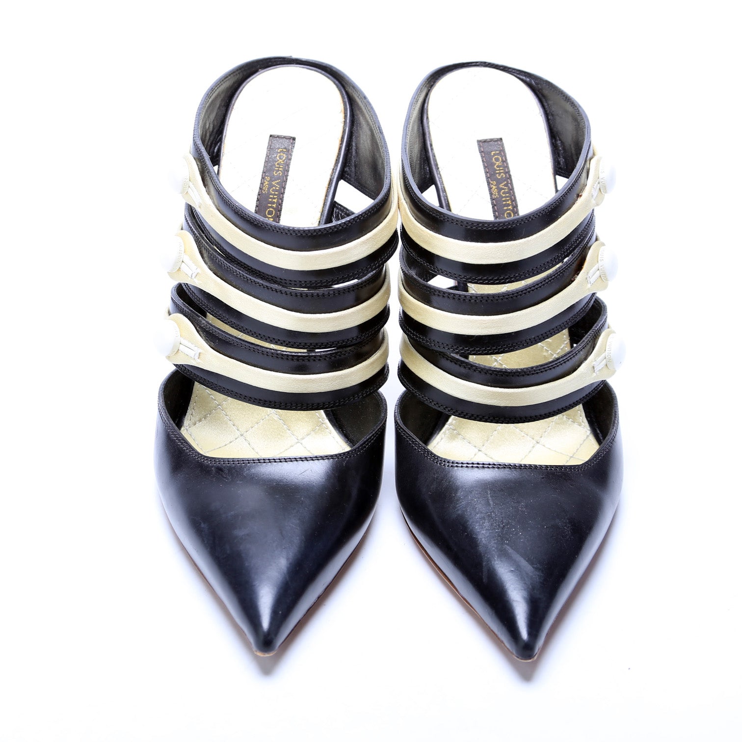 Louis Vuitton Pearl Mule Pumps Size 38