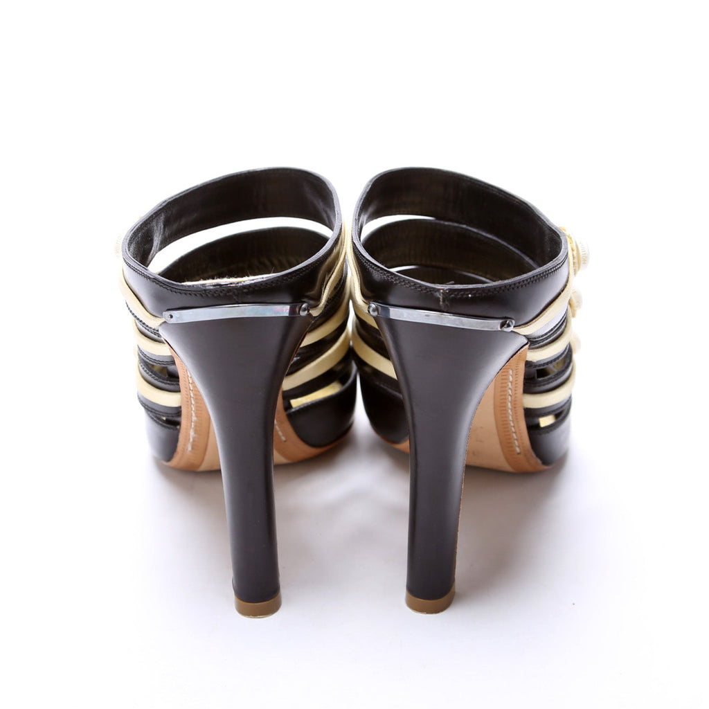 Louis Vuitton Pearl Mule Pumps Size 38