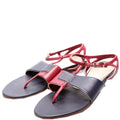 Chanel Leather Flat Sandals Size 39.5