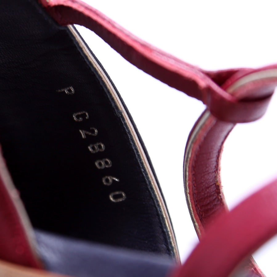 Chanel Leather Flat Sandals Size 39.5