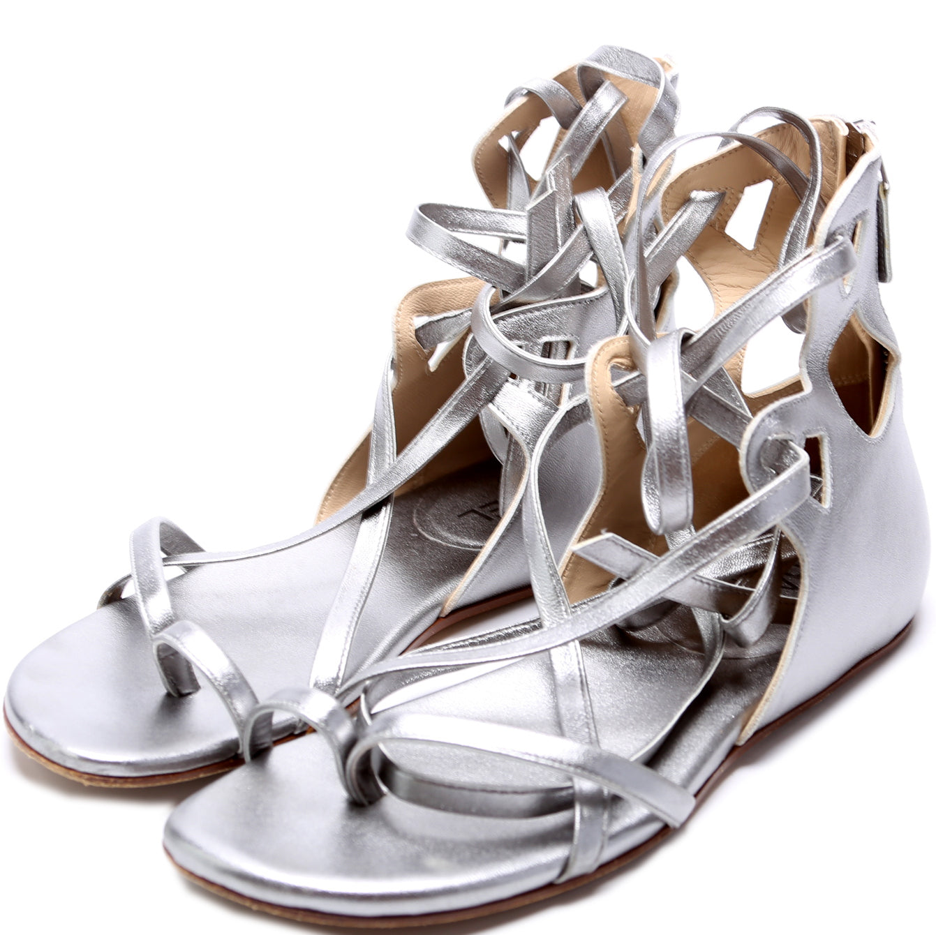 Chanel Gladiator Flat Sandals Size 37