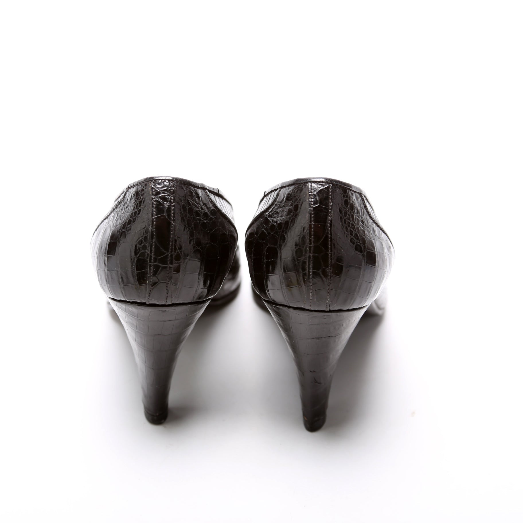 Chanel Pointed Toe Python Pumps Size 37.5
