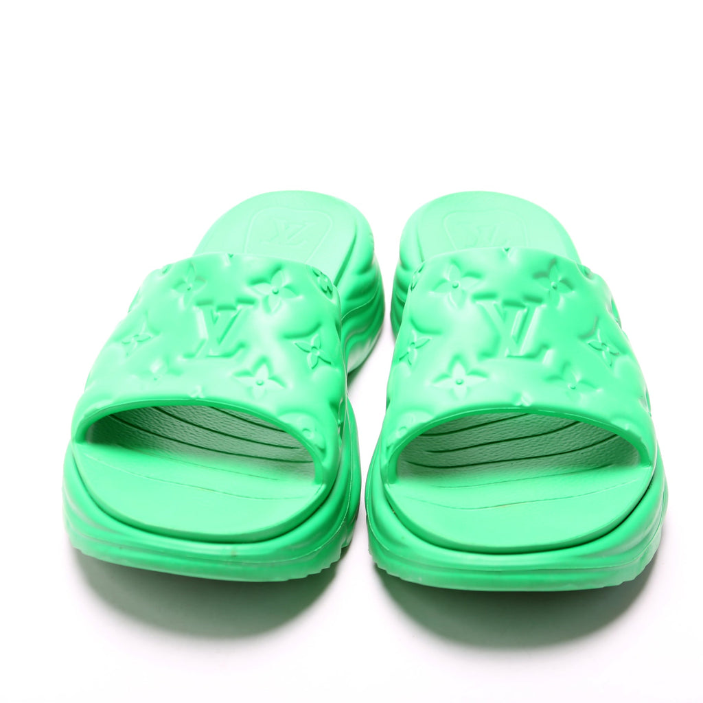 Louis Vuitton Logo Rubber Slides Size 40