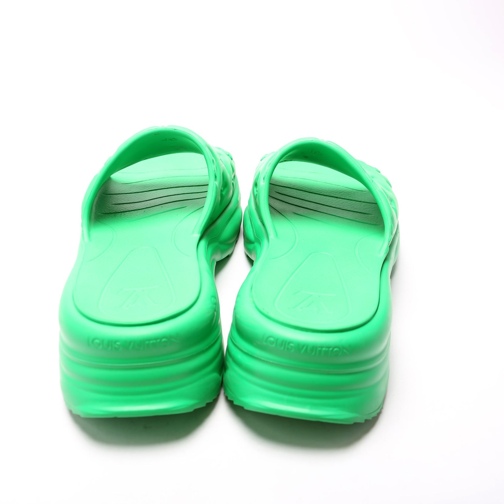 Louis Vuitton Logo Rubber Slides Size 40