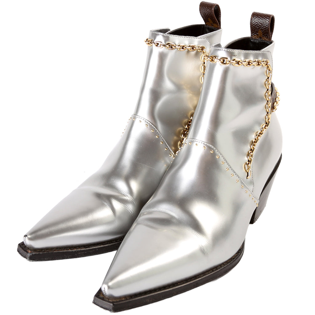 Louis Vuitton Leather Ankle Boots Size 37.5