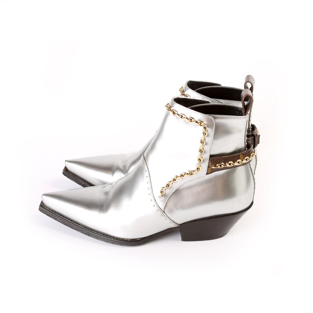Louis Vuitton Leather Ankle Boots Size 37.5