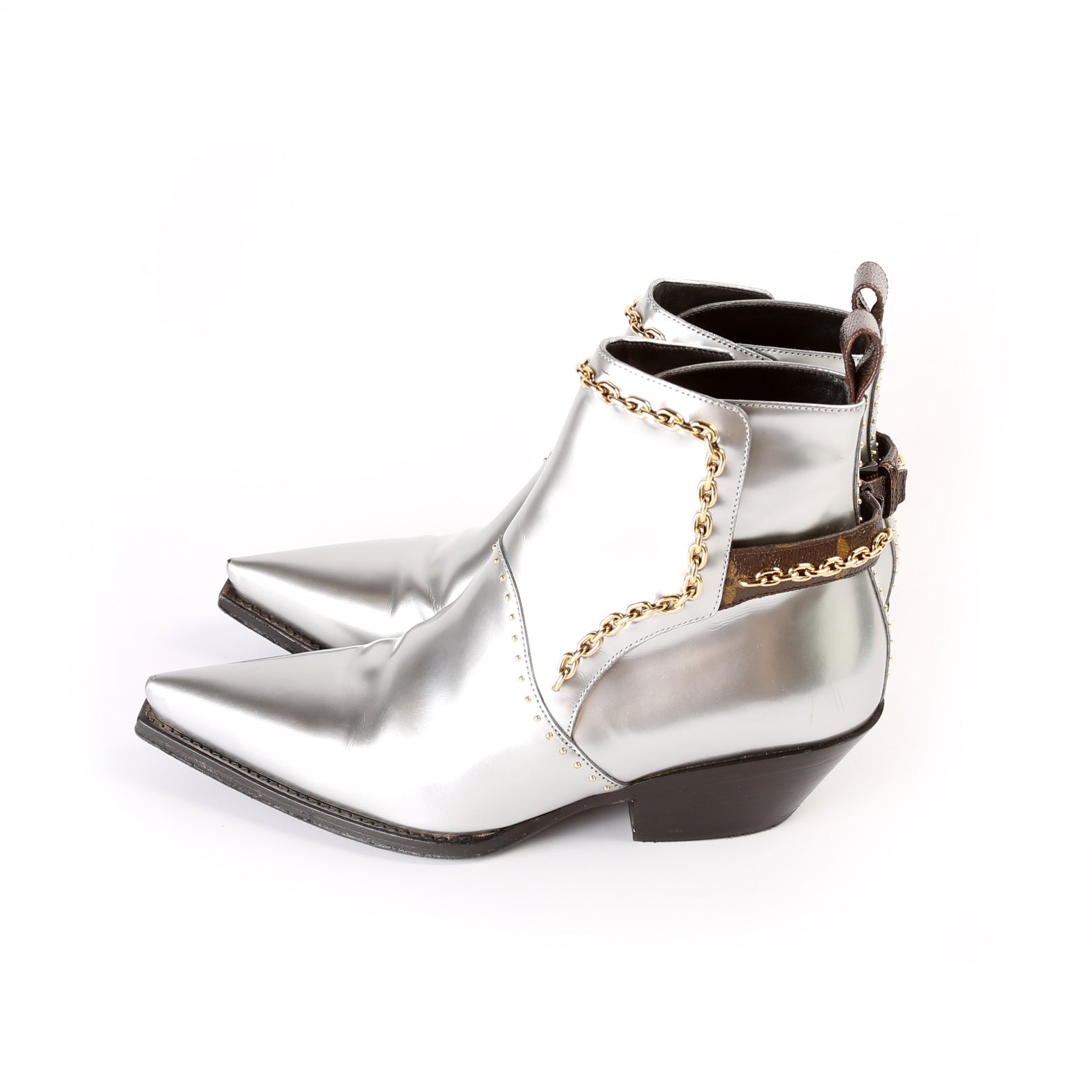 Louis Vuitton Leather Ankle Boots Size 37.5