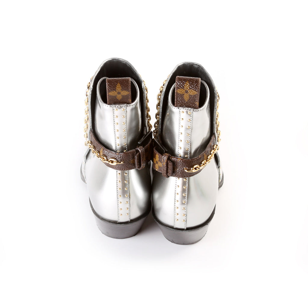 Louis Vuitton Leather Ankle Boots Size 37.5