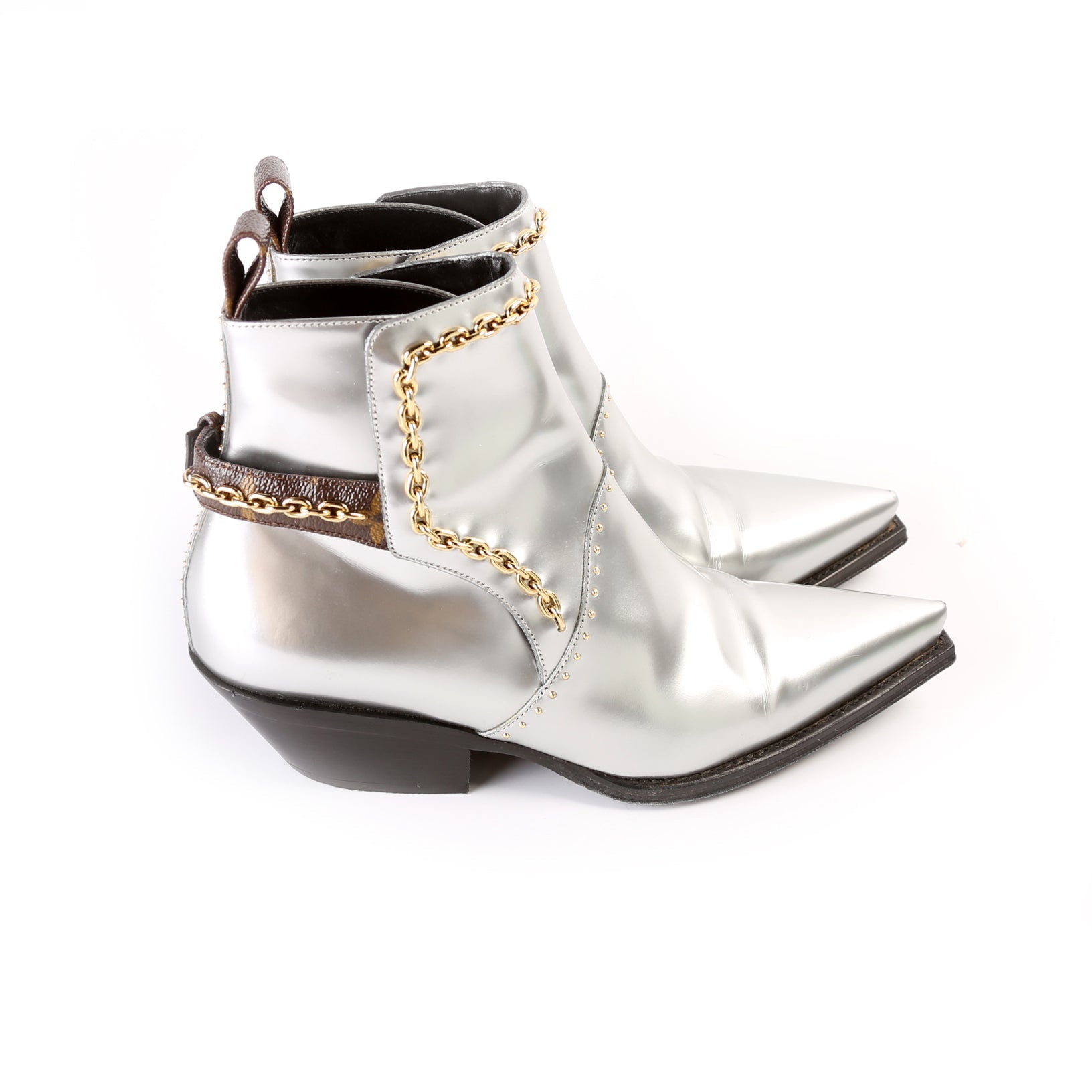 Louis Vuitton Leather Ankle Boots Size 37.5