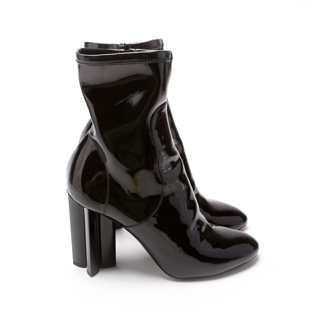Louis Vuitton Silhouette Patent Ankle Boots Size 39