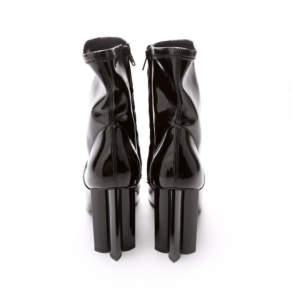 Louis Vuitton Silhouette Patent Ankle Boots Size 39