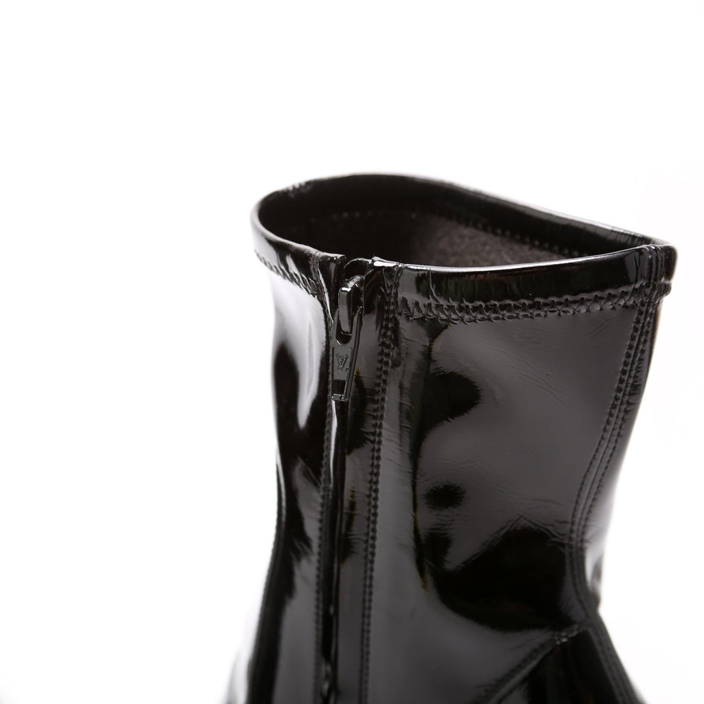 Louis Vuitton Silhouette Patent Ankle Boots Size 39